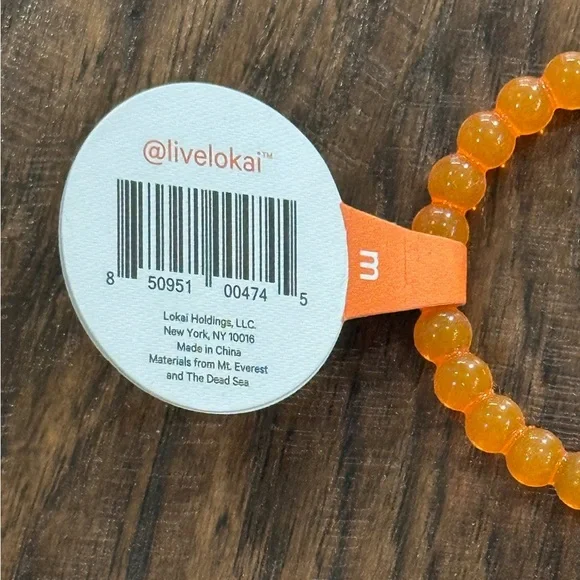 Lokai Orange Bracelet Size M - Picture 4 of 4